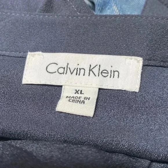 Calvin Klein gray button down blouse top shirt size XL - Picture 13 of 15